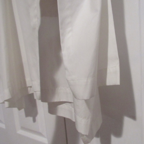 NWT eskandar White cotton button front Wide Long Classic SHIRT sz 2 - Picture 5 of 6